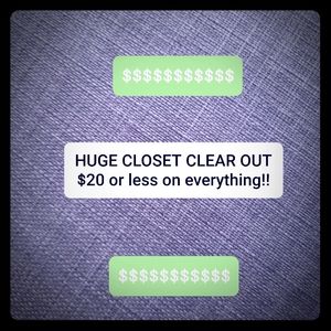 Under $20 CLEAN OUT SALE!!!! $$$$$